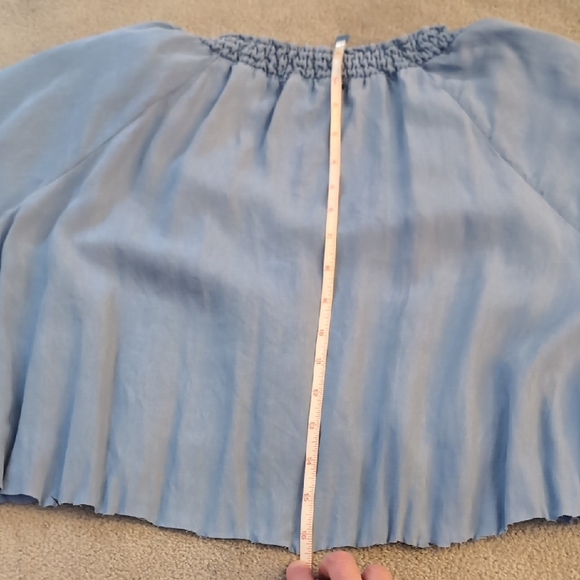 Black Tape Light Blue Blouse - Picture 6 of 8